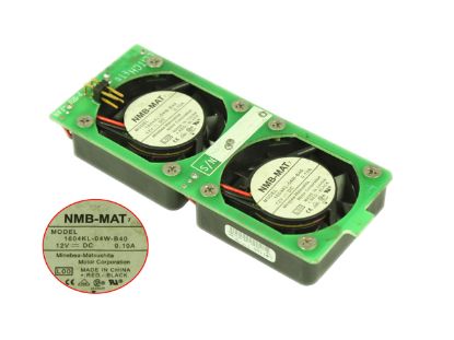 Picture of NMB-MAT / Minebea 1604KL-04W-B40 Server - Square Fan B00, L00，SF40x40x10, w50x2x2, 12V 0.10A, 2 fans