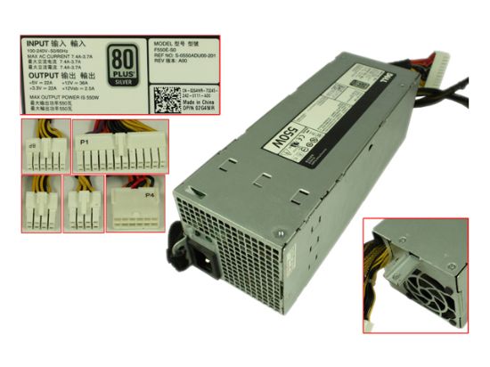 Picture of Dell PowerEdge T420 Server-Power Supply F550E-S0, S-0550ADU00-201, 02G4WR