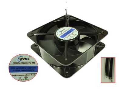 Picture of QVKS / Kanshuang KS2206HA2-T5B Server-Square Fan KS2206HA2-T5B, Alloy Framed