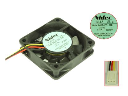 Picture of Nidec D06R-12TH Server - Square Fan 20B, sq60x60x15, 3-wire, 12V 0.16A