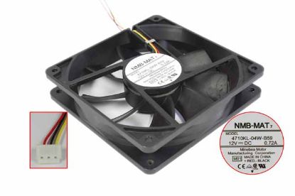 Picture of NMB-MAT / Minebea 4710KL-04W-B59 Server - Square Fan M01, sq120x120x25mm, 3-wire, DC 12V 0.72A