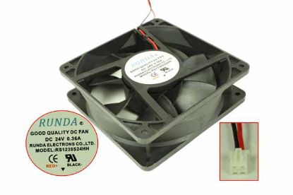 Picture of RUNDA RS1238S24HH Server-Square Fan RS1238S24HH  DC 24V 0.36A, 120x120x38mm