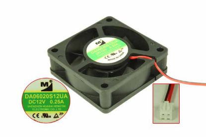 Picture of M / Huaxia Hengtai DA06020S12UA Server-Square Fan DC 12V 0.25A, w60x60x20, 2-Wire