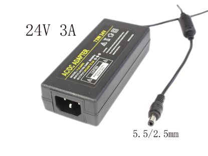 Picture of PCH OEM Power AC Adapter - Compatible AP2403UV, YJL2403, 24V 3A 5.5/2.5mm, C14, New