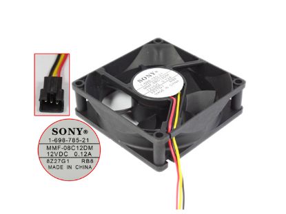 Picture of Sony MMF-08C12DM Server - Square Fan 1-698-785-21, D 12V 0.12A 80x80x25mm