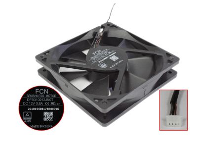 Picture of Delta Electronics DFB310212JN0T  Server - Square Fan , DC 12V 0.8A, 3-wire