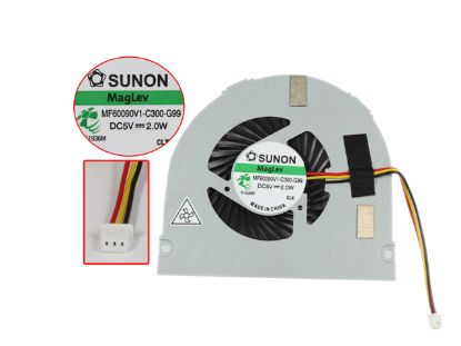 Picture of SUNON MF60090V1-C300-G99 Cooling Fan  MF60090V1-C300-G99, 5V, Bare fan