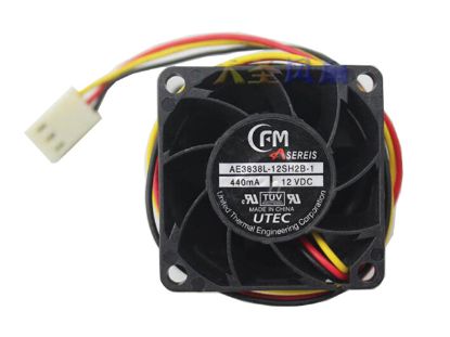 Picture of CFM / United Thermal AE3838L-12SH2B-1 Server-Square Fan AE3838L-12SH2B-1