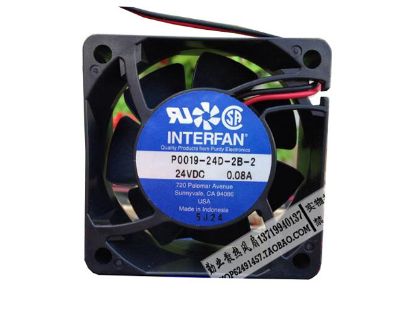 Picture of INTERFAN P0019-24D-2B-2 Server-Square Fan P0019-24D-2B-2