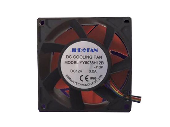 Picture of JHD FAN YY8038H12B Server-Square Fan YY8038H12B, -J13P