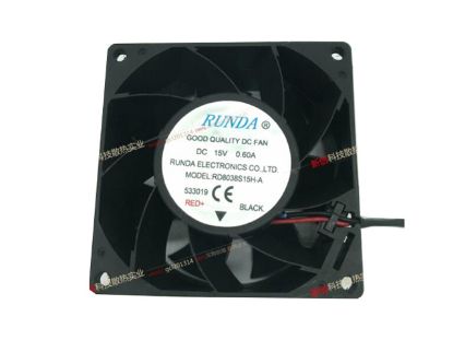 Picture of RUNDA RD8038S15H-A Server-Square Fan RD8038S15H-A