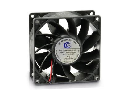 Picture of YCC / YongChengChuang YDM9238B24 Server-Square Fan	DC 24V 0.33A, 92x92x38mm, 2-Wire
