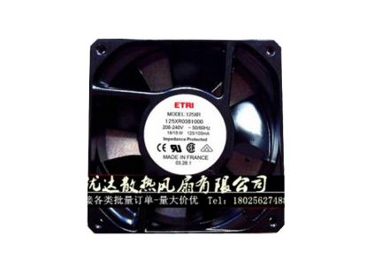 Picture of ETRI 125XR0381000 Server-Square Fan 125XR0381000