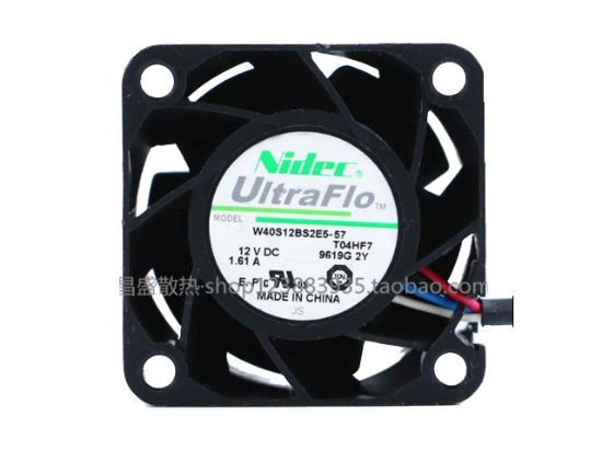 Picture of Nidec W40S12BS2E5-57 Server-Square Fan W40S12BS2E5-57, T04HF7 9619G 2Y
