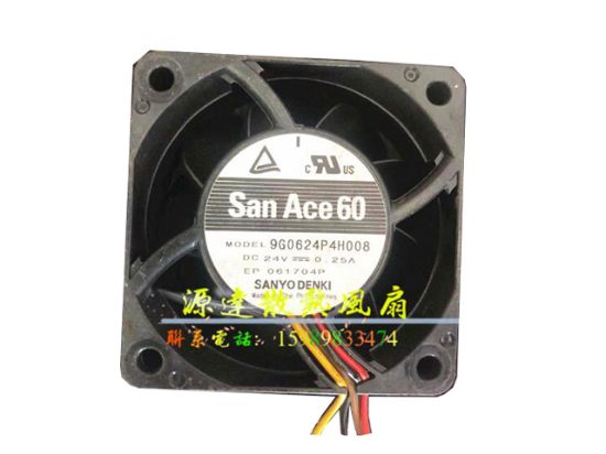 Picture of Sanyo Denki 9G0624P4H008 Server-Square Fan 9G0624P4H008
