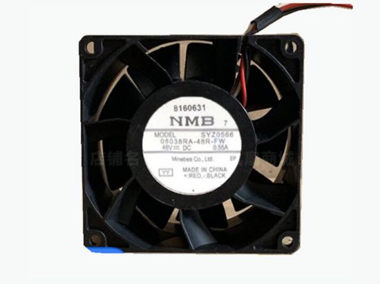 Picture of NMB-MAT / Minebea 08038RA-48R-FW Server-Square Fan 08038RA-48R-FW, SYZ0566 YY