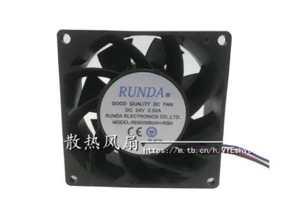 Picture of RUNDA RD8038B24H-RSH Server-Square Fan RD8038B24H-RSH