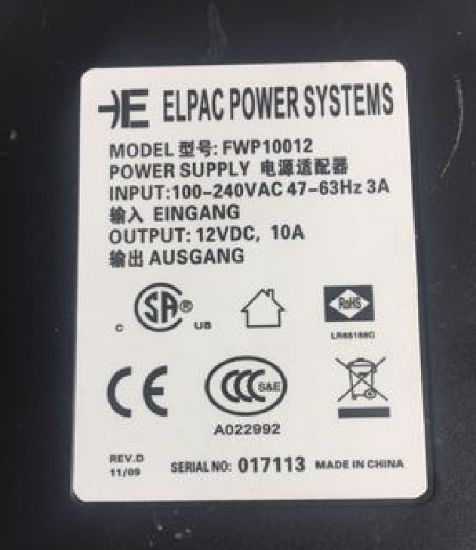 Picture of ELPAC FWP10012 AC Adapter 5V-12V FWP10012