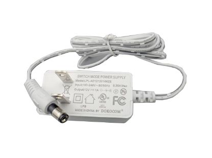 Picture of DOKOCOM LPL-A012120100ZE AC Adapter 5V-12V LPL-A012120100ZE, While