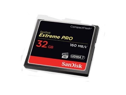 Picture of SanDisk SDCFXPS Card-CompactFlash I SDCFXPS-032G, 160MB/s