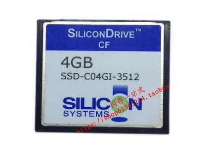 Picture of SiliconDriv SSD-C04GI-3512 Card-CompactFlash I SSD-C04GI-3512