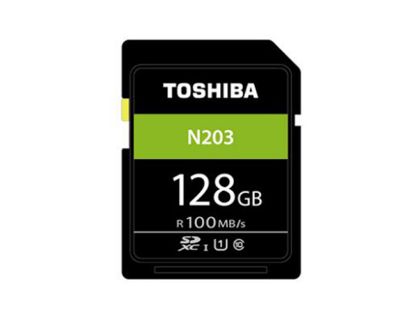 Picture of Toshiba THN-N203N1280C4 Card-Secure Digital XC THN-N203N1280C4, 100MB/s