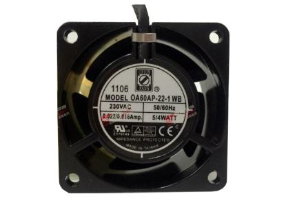 Picture of ORION OA60AP-22-1 Server-Square Fan OA60AP-22-1, WB, Alloy