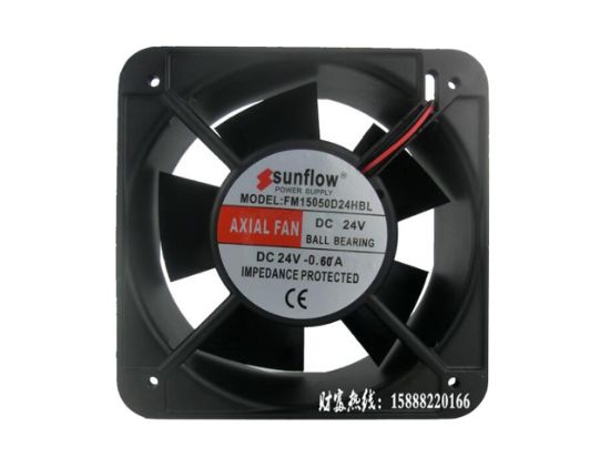 Picture of sunflow FM15050D24HBL Server-Square Fan FM15050D24HBL, Alloy