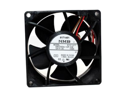 Picture of NMB-MAT / Minebea 08025DA-12P-AM Server-Square Fan 08025DA-12P-AM, SYZ1077 YY