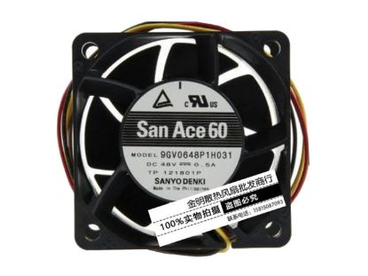 Picture of Sanyo Denki 9GV0648P1H031 Server-Square Fan 9GV0648P1H031