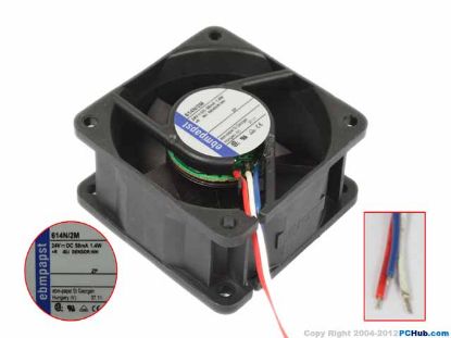 Picture of ebm-papst 614N/2M Server - Square Fan sq60x60x25mm, 3-wire, 24V 1.4W