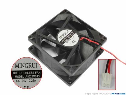 Picture of Other Brands MINGRUI Server - Square Fan sq80x80x25, 2w, DC 24V 0.22A