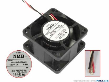 Picture of NMB-MAT / Minebea 06025VE-12Q-CU Server-Square Fan 06025VE-12Q-CU, 01