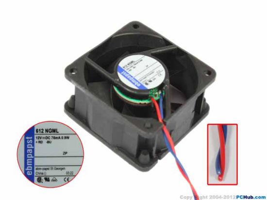 Picture of ebm-papst 612 NGML Server-Square Fan 612 NGML