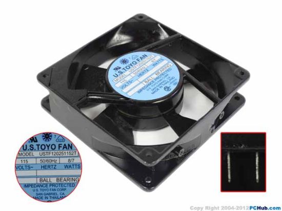 Picture of NMB-MAT / Minebea USTF120251152T Server - Square Fan 115V 8W， 2-wire, 120x120x25mm