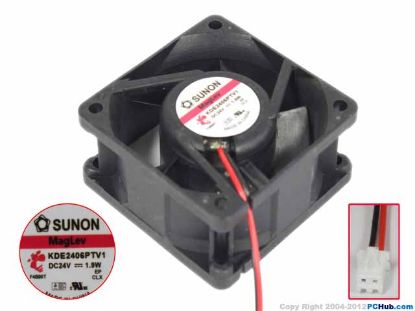 Picture of SUNON KDE2406PTV1 Server - Square Fan SF60x60x25, w100x2x2, 24V 1.9W
