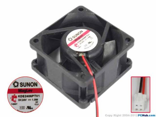 Picture of SUNON KDE2406PTV1 Server - Square Fan SF60x60x25, w100x2x2, 24V 1.9W