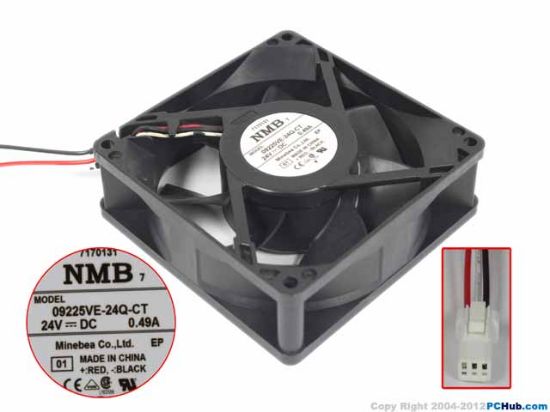 Picture of NMB-MAT / Minebea 09225VE-24Q-CT Server - Square Fan 01, DC 24V 0.49A