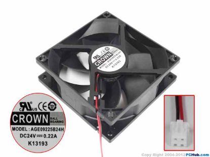 Picture of CROWN AGE09225B24H Server-Square Fan AGE09225B24H