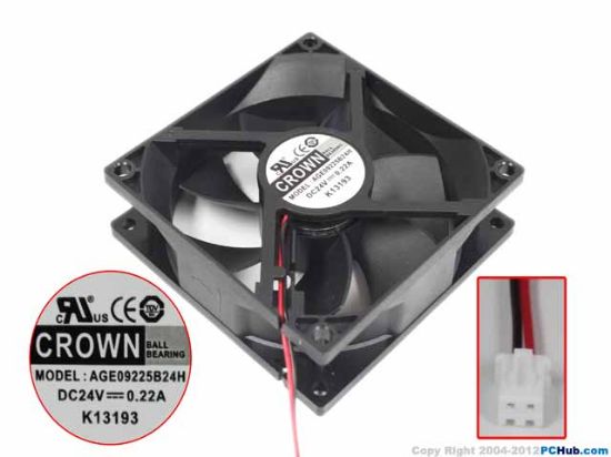 Picture of CROWN AGE09225B24H Server-Square Fan AGE09225B24H