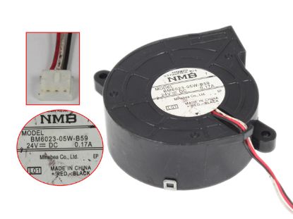 Picture of NMB-MAT / Minebea BM6023-05W-B59 Server - Blower Fan L01, BF60x60x23, w3, 24V 0.17A