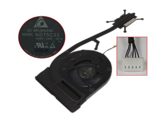 Picture of Lenovo thinkpad T490 Cooling Fan 01YU191, 5H40W36702, ND75C33, 18F16