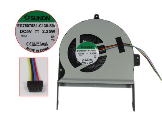 DC 5V Bare Fan EG75070S1-C130-S9A SUNON EG75070S1-C130-S9A Cooling Fan. PcHub.com - Laptop parts , Laptop spares , Server parts & Automation