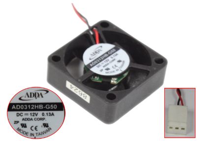 Picture of ADDA AD0312HB-G50 Server - Square Fan sq30x30x10, 2w, DC 12V 0.13A