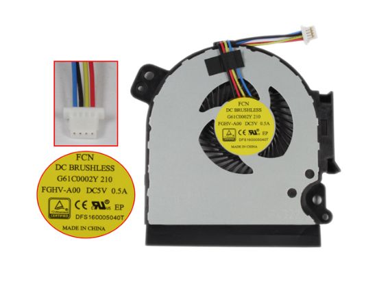 Picture of Toshiba Tecra A50-C Cooling Fan DFS160005040T, G61C0002Y 210 FGHV-A00