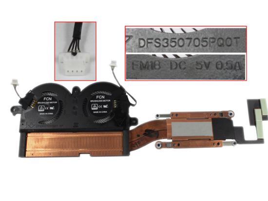 Picture of Dell XPS 13 9380 Cooling Fan DFS350705PQ0T, 0WCX2D