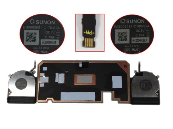 Picture of Dell XPS 13 7390 Cooling Fan 0VDFK8, VDFK8, AT2WX002SCL， EG50030S1-C180-S9A, EG50030S1-C170-S9A,