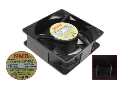 Picture of NMB-MAT / Minebea 4715PS-23T-B30 Server - Square Fan A0A, SF120x120x38, w2, 230V 14W