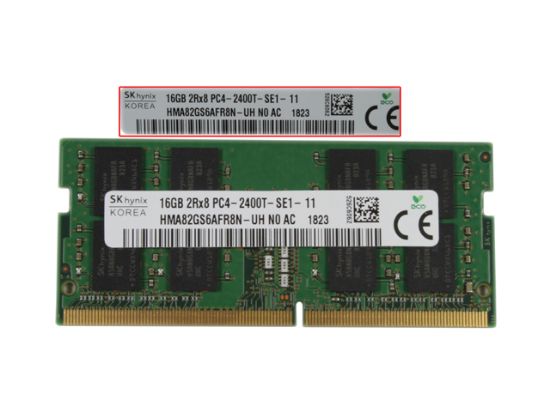 Picture of SKHynix HMA82GS6AFR8N-UH Laptop DDR4-2400 16GB, DDR4-2400, PC4-2400T, HMA82GS6AFR8N-UH, Lapt