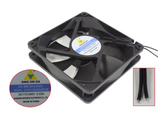 Picture of XING XIN DA XXD402012VH Server - Square Fan sq40x40x20, 2w, DC 12V 0.15A 